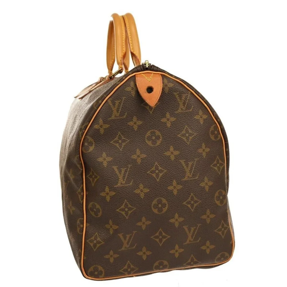 Authentic LOUIS VUITTON Speedy Travel Hand Bag Monogram Leather Brown - Picture 3 of 16